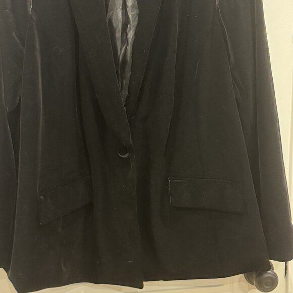 NWT 3xl INC Black Velvet Blazer Party Holiday Work Winter Special Occassion - Picture 8 of 8